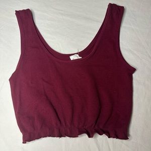 Burgundy crop top